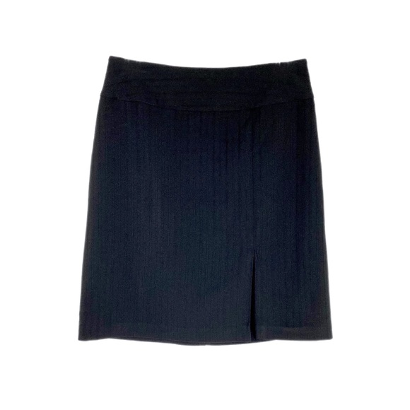 Copper Key Skirts Copper Key Monochromatic Black Pinstriped Front Thigh Slit Skirt Poshmark